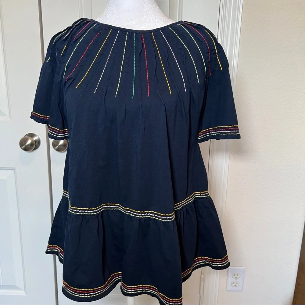 Maeve Chamonix Embroidered Swing Top, X-Small - Picture 2 of 9